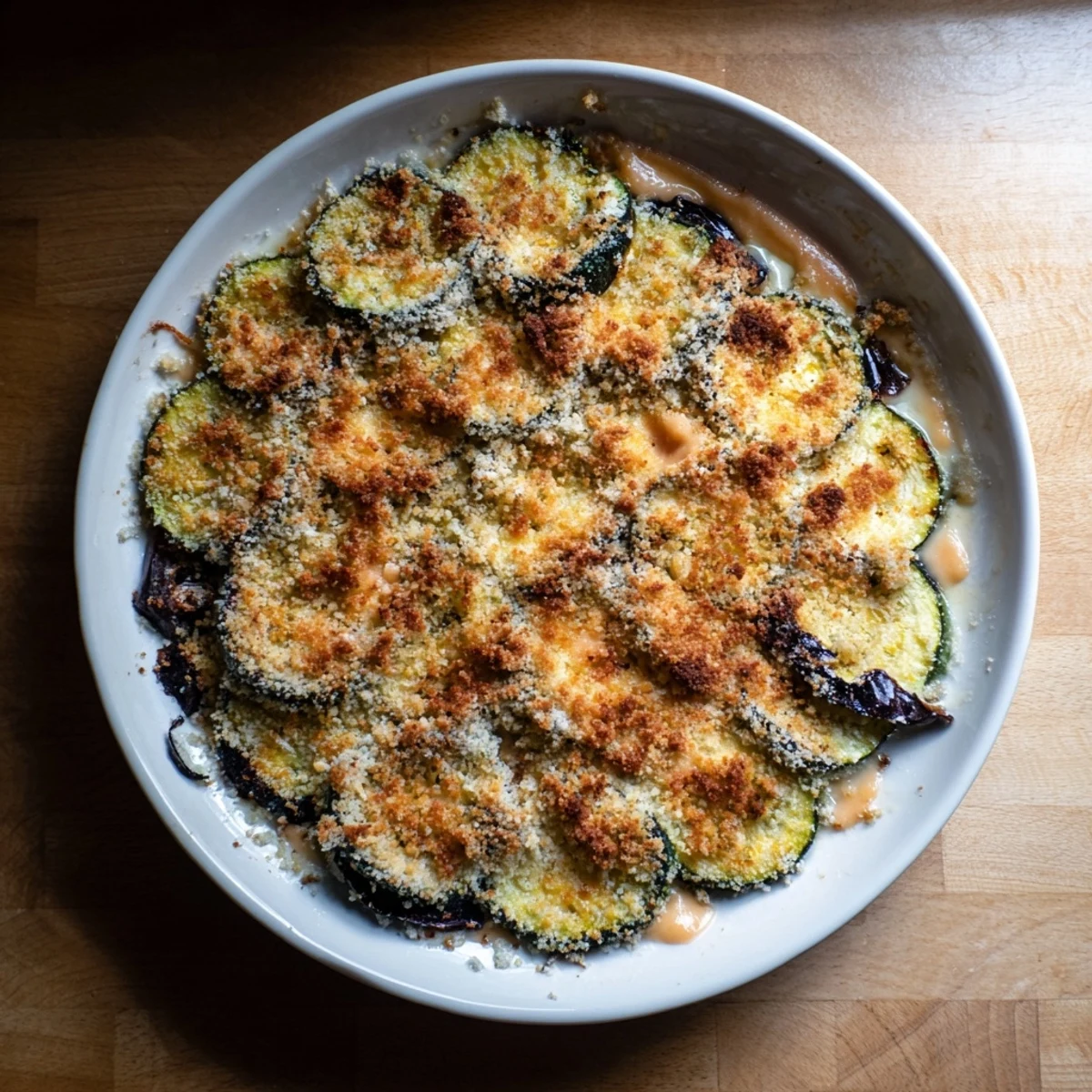 Crispy Baked Zucchini Rounds, perfectly golden and crunchy, with a side of vibrant, spicy mayo.