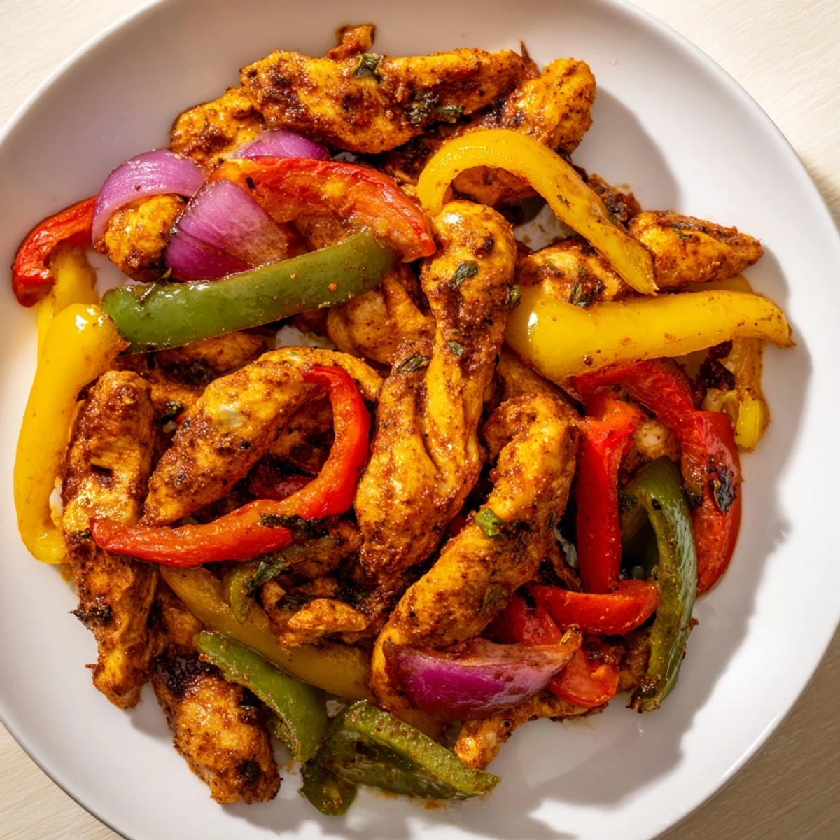 Chicken Fajita Sheet Pan with sizzling chicken and colorful vegetables, a quick and delicious Tex-Mex meal idea.