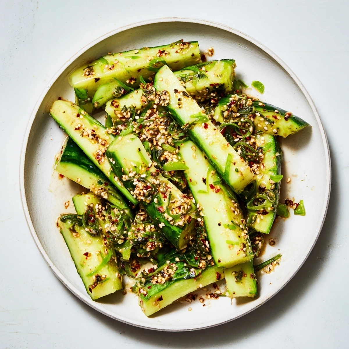 Chinese Spicy Smashed Cucumber
