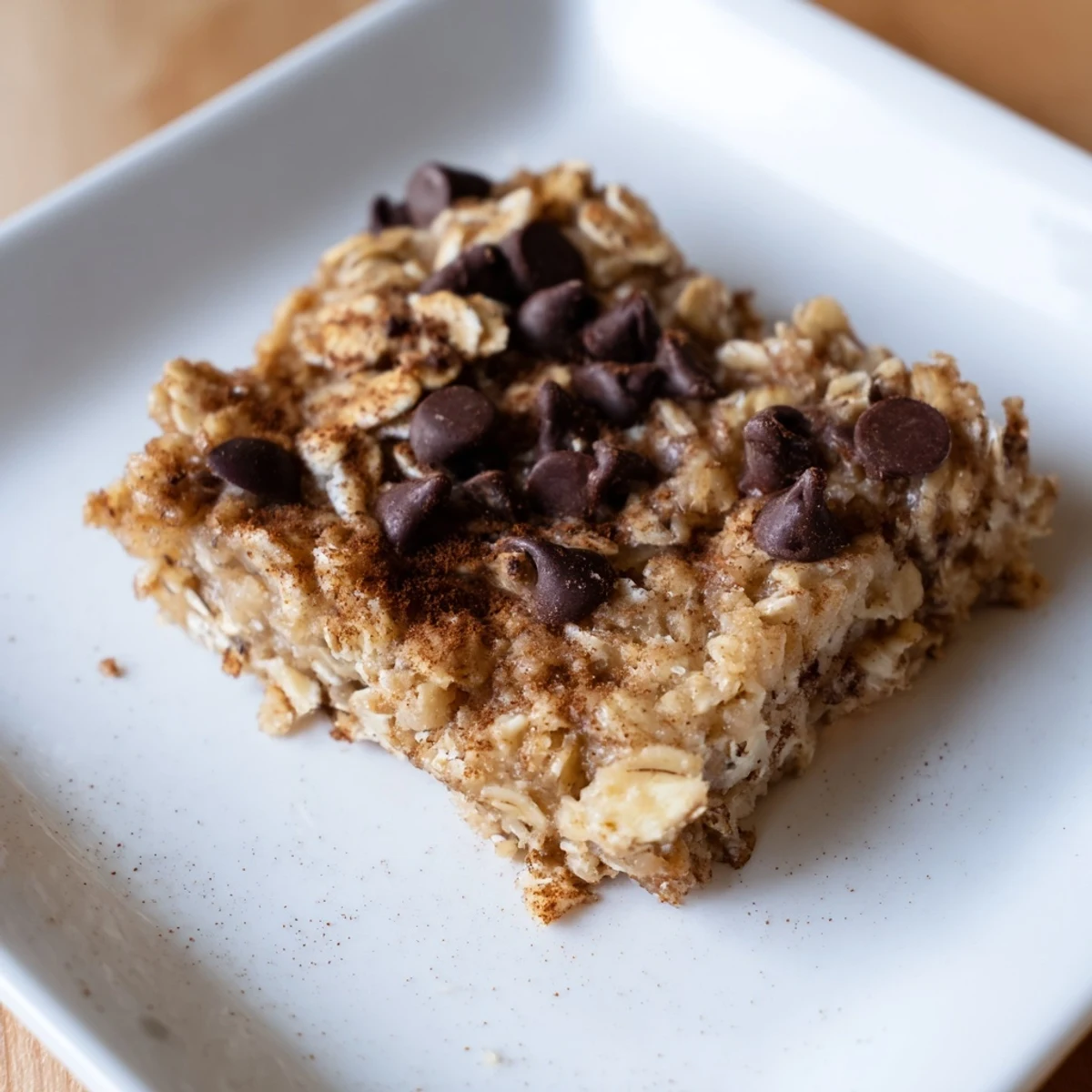 Golden-brown squares of Baked Oats That Taste Like Cake, offering a delightful and wholesome breakfast treat.