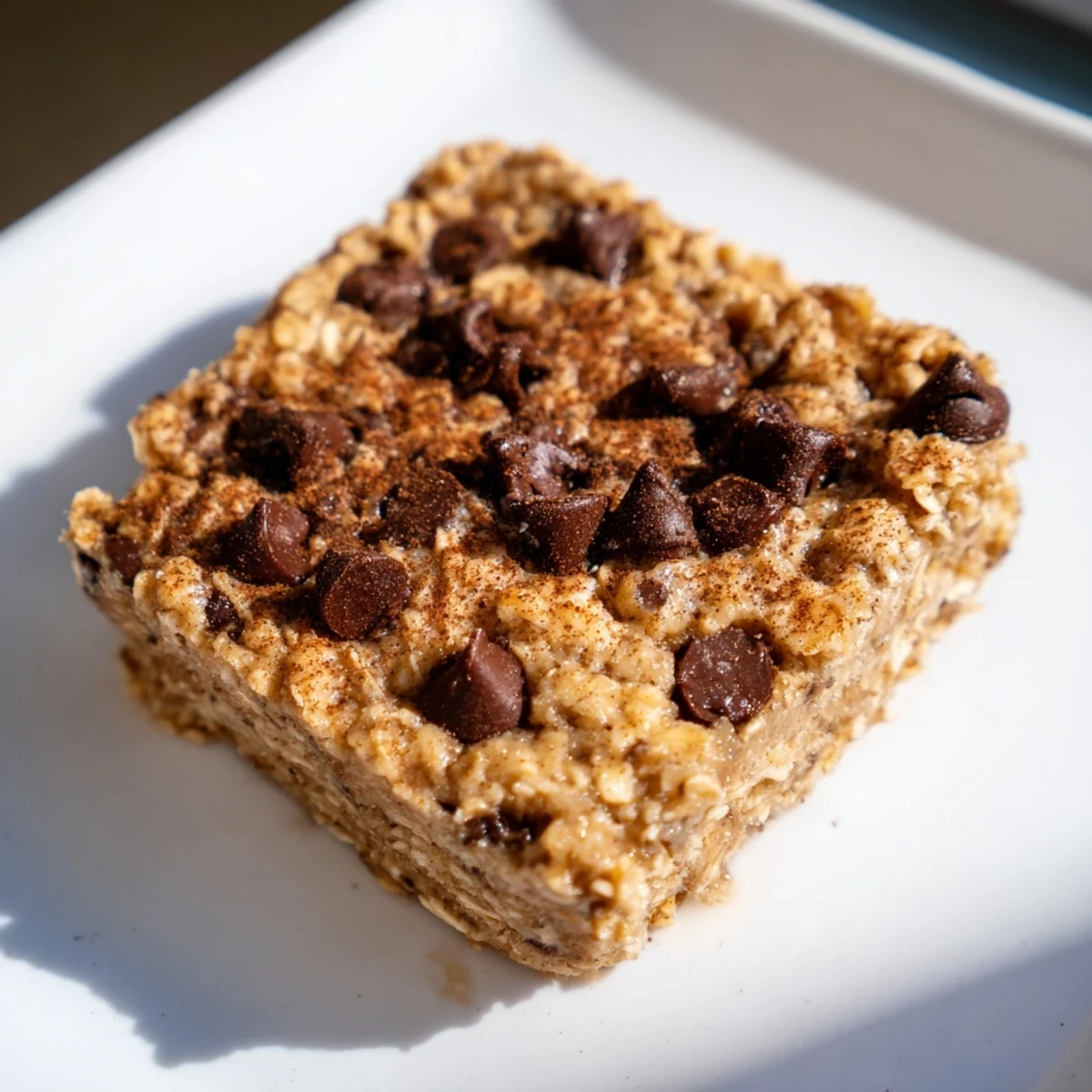 These delicious Baked Oats That Taste Like Cake, pictured in a baking dish, promise a comforting, cake-flavored breakfast meal.
