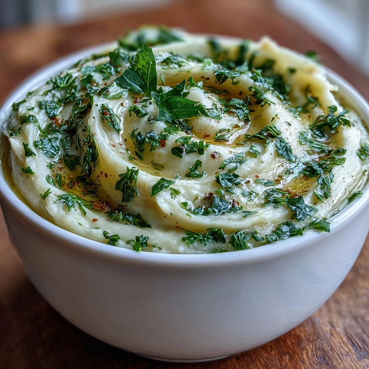Creamy Parsnip and Herb Soup served warm in a rustic bowl, garnished with fresh chives and parsley.
