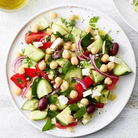 Fresh Mediterranean Salad Chickpeas #11