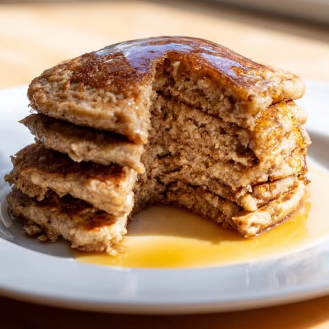 Banana Oat Fluffy Pancakes