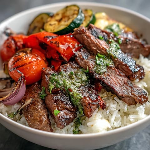 Grilled Steak Bowl Chimichurri