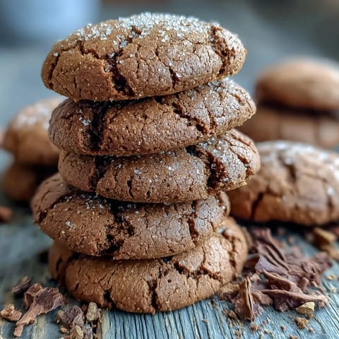Close-up of chewy Hojicha Cookies showing crinkled tops and speckled roasted tea powder. 