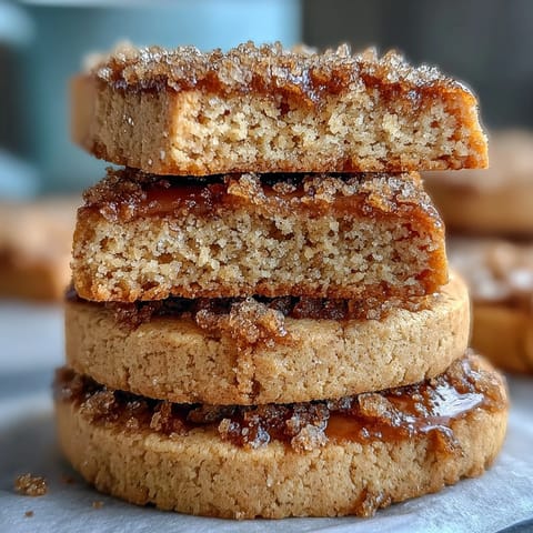 A platter of freshly baked Hojicha shortbread cookies served with a warm cup of tea.