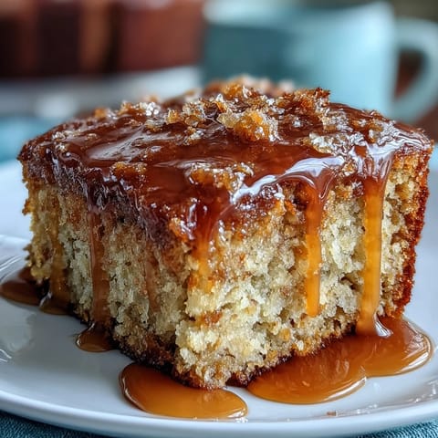 Fragrant cake infused with floral dandelion honey, baked golden and drizzled with zesty lemon glaze.  