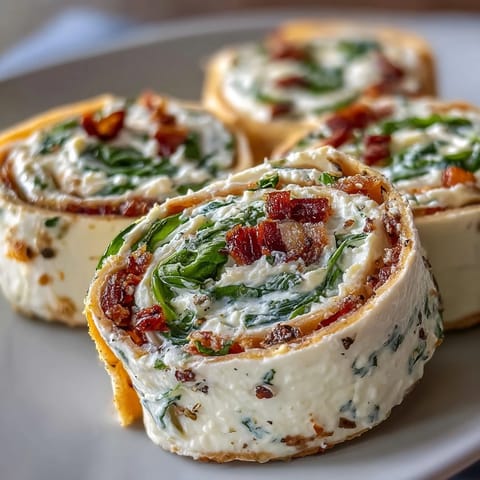 Close-up of neat turkey cheese spinach tortilla pinwheels ready for an easy appetizer.