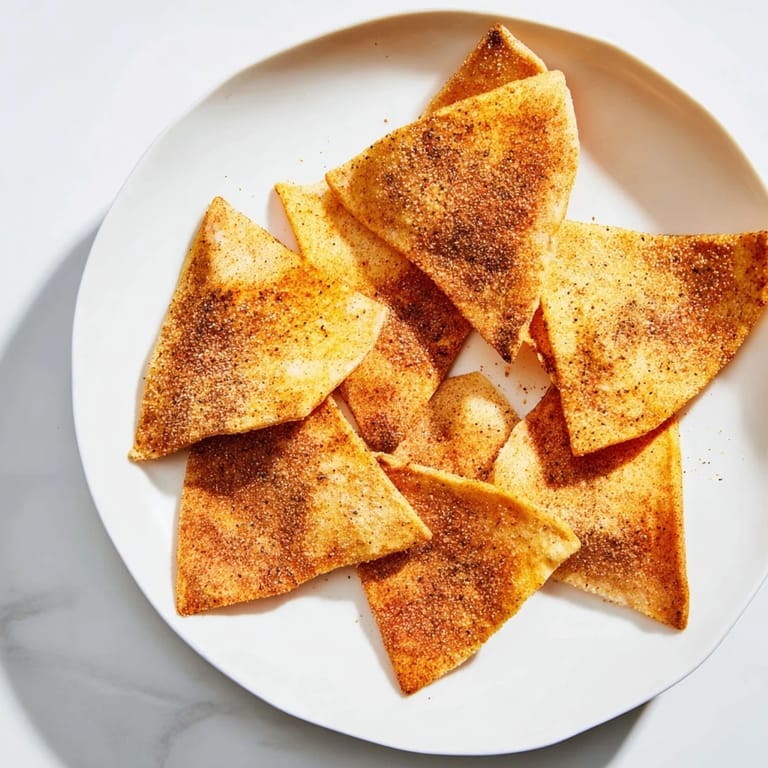 These irresistibly delicious Homemade Air-Fryer Tortilla Chips offer a lighter, yet satisfying, crunch for dipping.