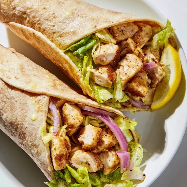 Golden chicken tenders glazed with sweet honey and Dijon mustard, tucked into a soft wrap with crunchy greens for a simple weeknight meal.