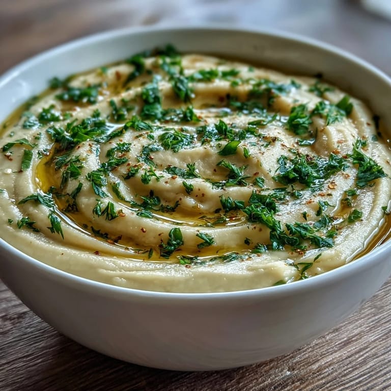 Roasted Parsnip and Herb Soup simmering in a pot, featuring golden parsnips and fresh herbs blending together.