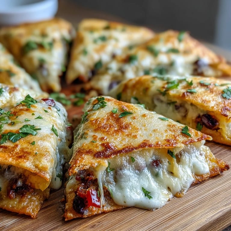 The Blooming Quesadilla Ring sits on a platter with bowls of salsa and sour cream for dipping.