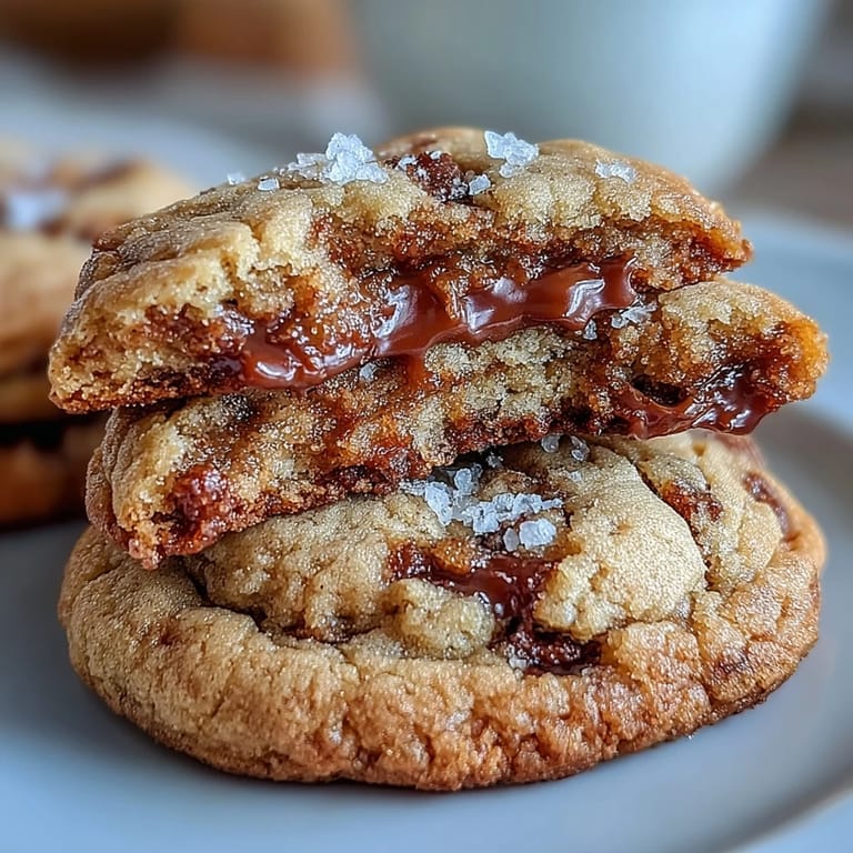 Golden-brown Hojicha and Brown Butter Cookies with flaky sea salt and a warm, nutty aroma on a cozy ceramic plate.