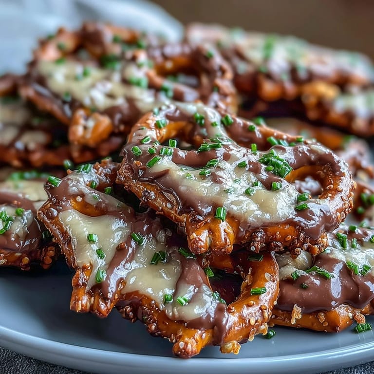 Festive pretzel shamrock treats coated in creamy white chocolate and dusted with bright green sugar sprinkles.