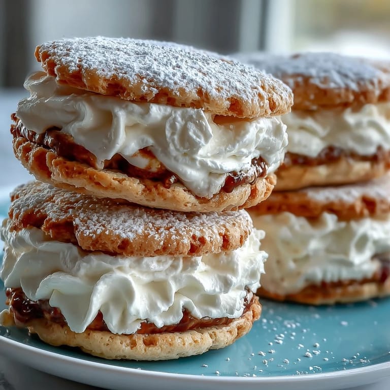 Delicate Milk Cookie Sandwich Cookies with smooth vanilla cream, ideal for parties or afternoon tea.